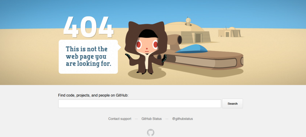 github 404 error page